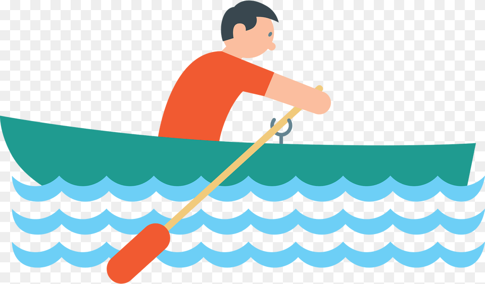 Rowing Boat Clipart, Paddle, Oars, Male, Person Free Png Download