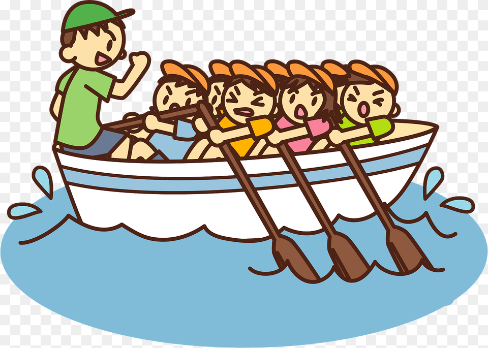 Rowing Clipart, Oars, Boat, Face, Head Png