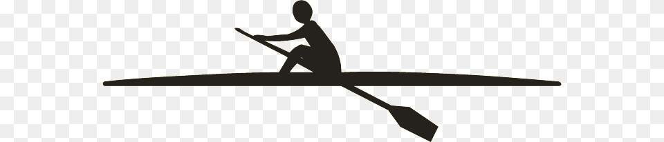 Rowing Silhouette Clipart, Oars, Paddle, Person, Head Free Png Download