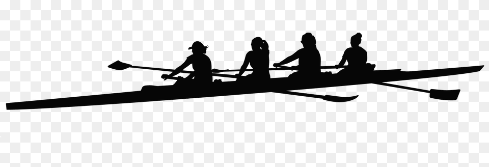 Rowing Team Silhouette, Person, Adult, Male, Man Png