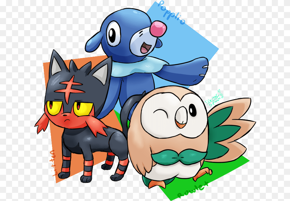 Rowlet Alolan Region Starter Pokemon, Book, Comics, Publication, Baby Free Png