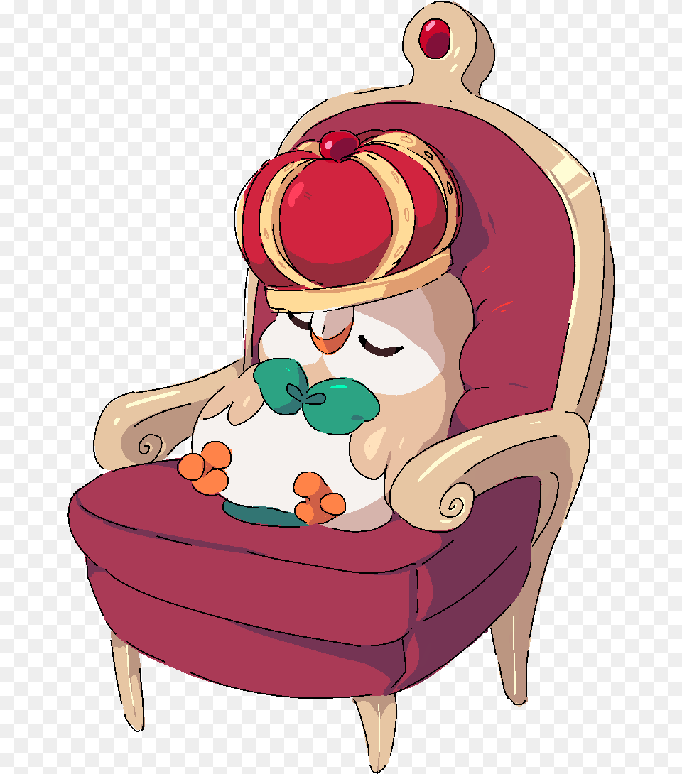 Rowlet In A Chair, Furniture, Baby, Person Free Png Download