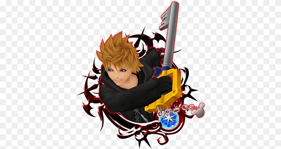 Roxas A Kingdom Hearts Xion Medal, Book, Comics, Publication, Clothing Png Image