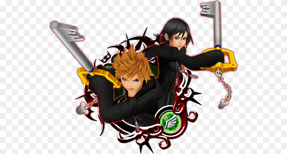Roxas Amp Xion Stained Glass 6 Khux, Adult, Book, Comics, Female Free Transparent Png