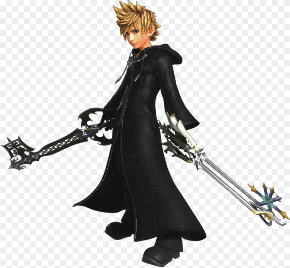 Roxas Khiii Kingdom Hearts 3 Ultimania, Weapon, Sword, Person, Book Free Png