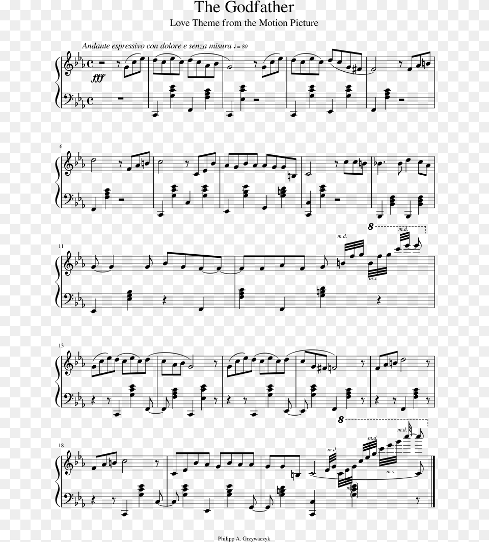 Roxas Theme Piano Sheet Music, Gray Free Png