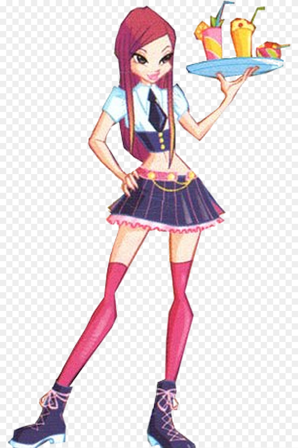 Roxy 4 Waitress World Of Winx Roxy, Clothing, Costume, Person, Teen Free Transparent Png