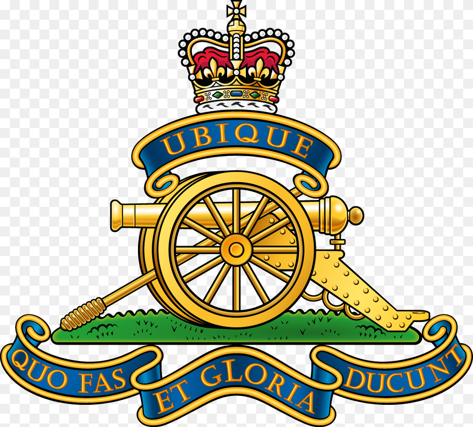 Royal Artillery Cap Badge Royal Artillery Logo, Symbol, Machine, Wheel, Emblem Free Transparent Png