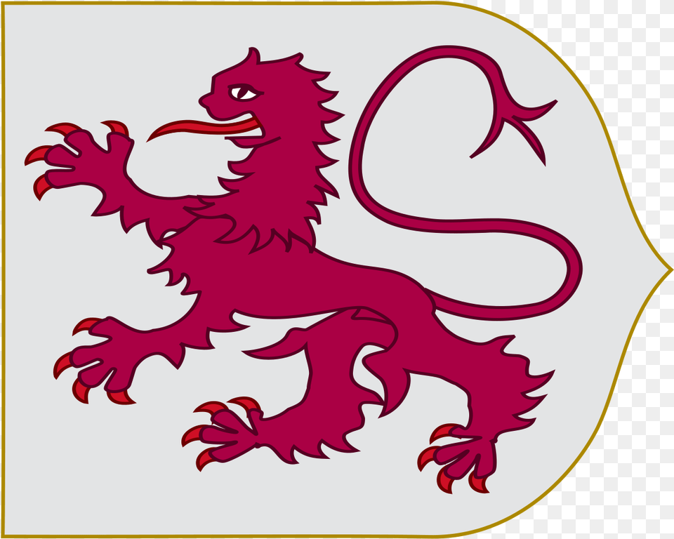 Royal Banner Of Len Royal Banner Leon, Dragon, Animal, Fish, Sea Life Free Transparent Png