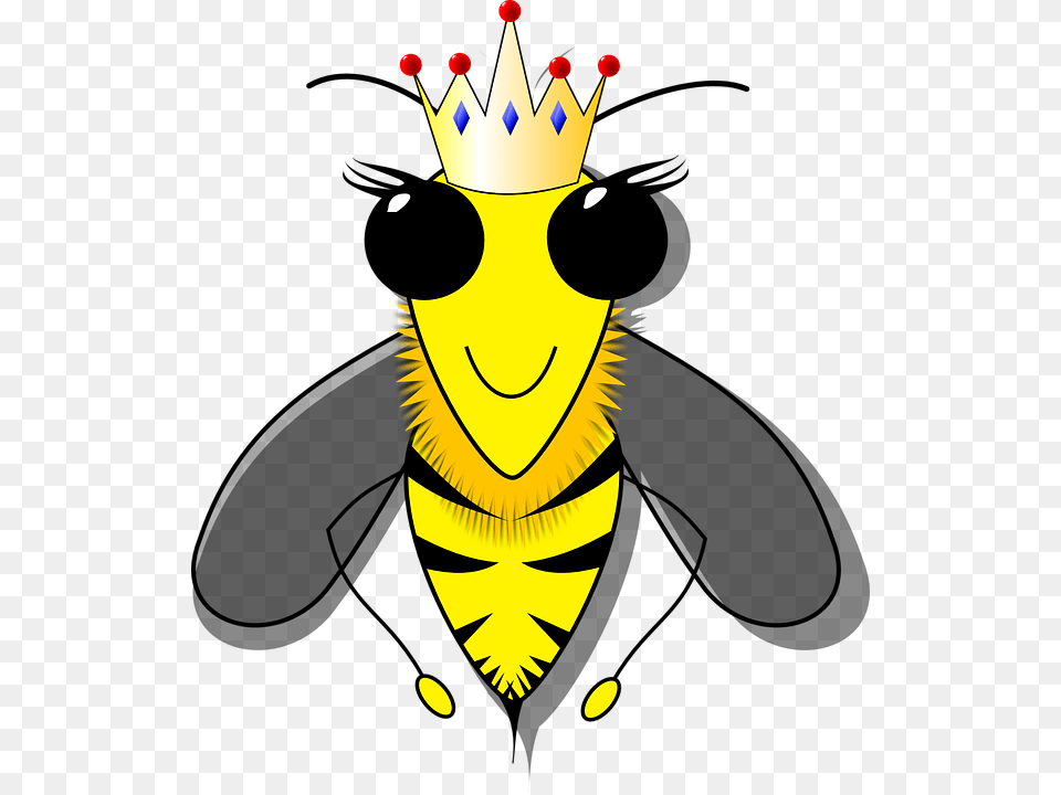 Royal Bees Queen Bee Clipart, Accessories, Jewelry, Crown, Animal Png