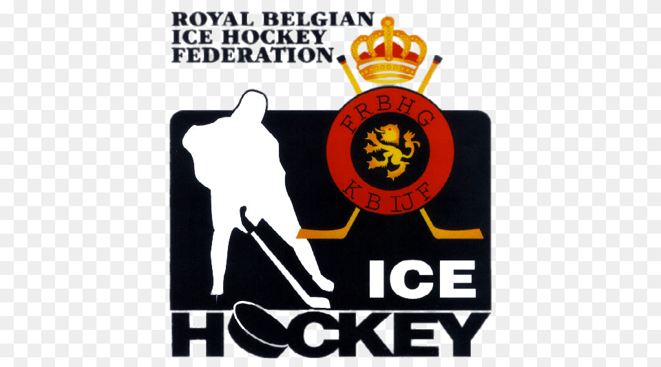 Royal Belgian Ice Hockey Federation Logo, Advertisement, Poster, Adult, Male Free Png Download