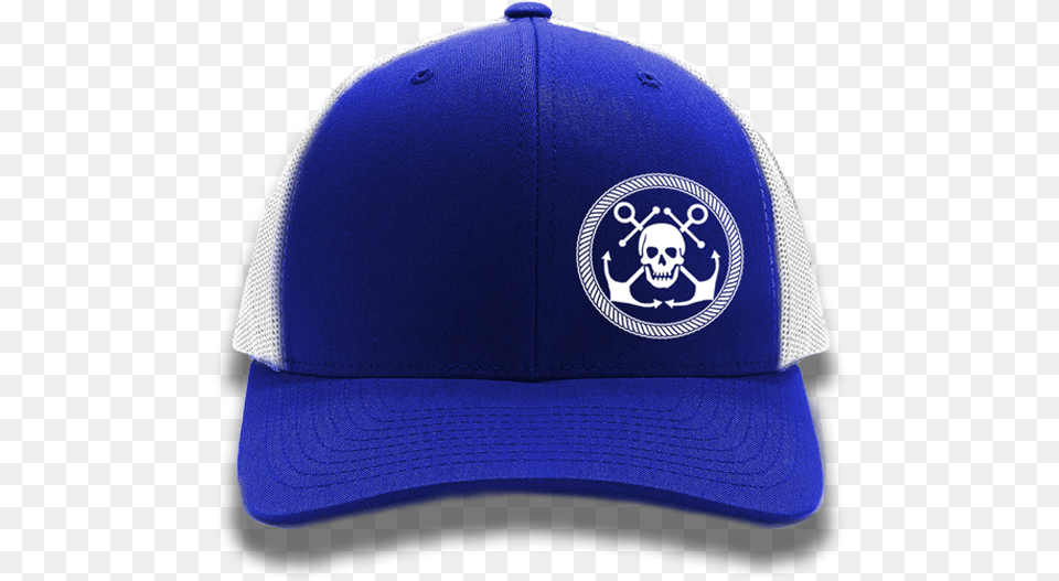 Royal Blue Anchor Amp Skull Flexfit Trucker Hatquotclass Baseball Cap, Baseball Cap, Clothing, Hat Png