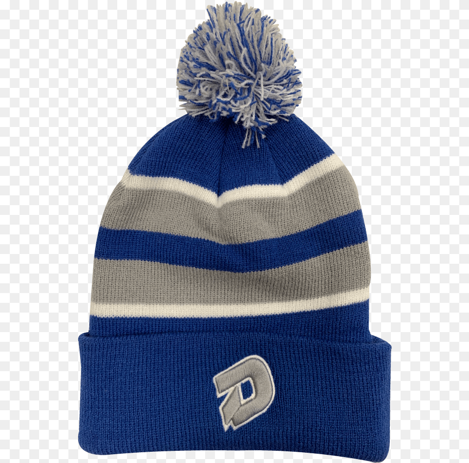 Royal Blue And Grey Beanietitle Demarini D Beanie, Cap, Clothing, Hat, Baby Png Image