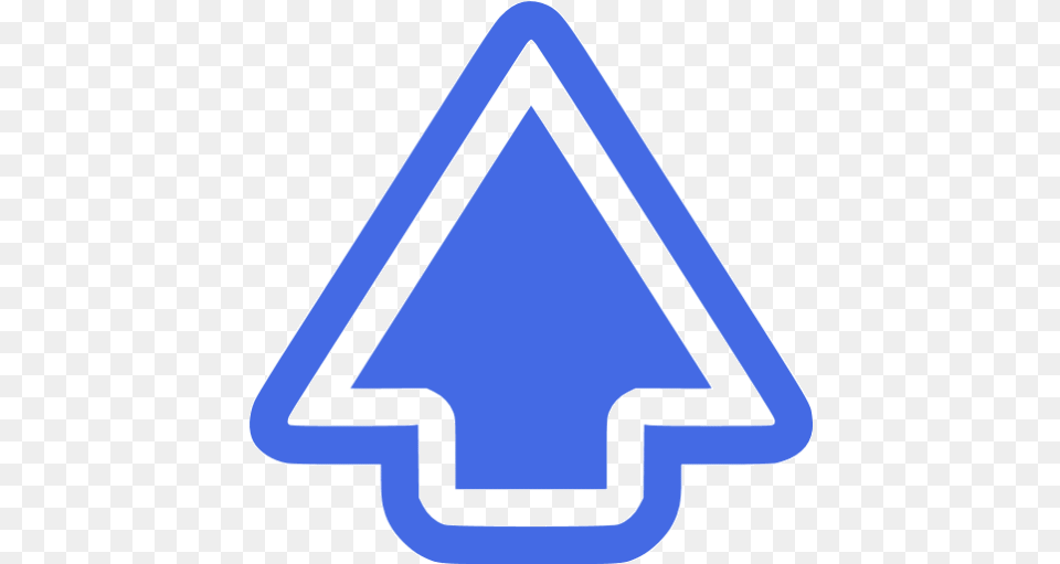 Royal Blue Arrow Up Icon Orange Arrow Up, Sign, Symbol, Triangle, Smoke Pipe Png Image
