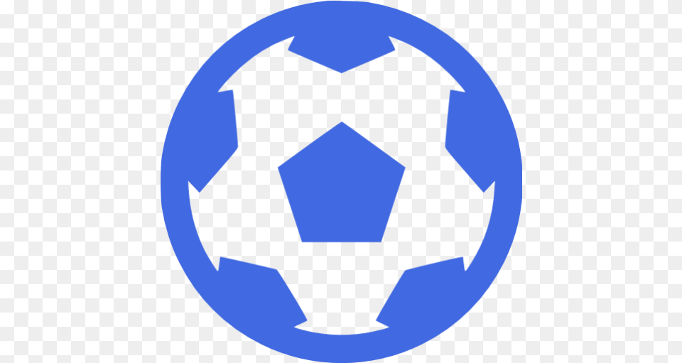 Royal Blue Football 2 Icon Football Icon Blue, Recycling Symbol, Symbol, Person Free Transparent Png