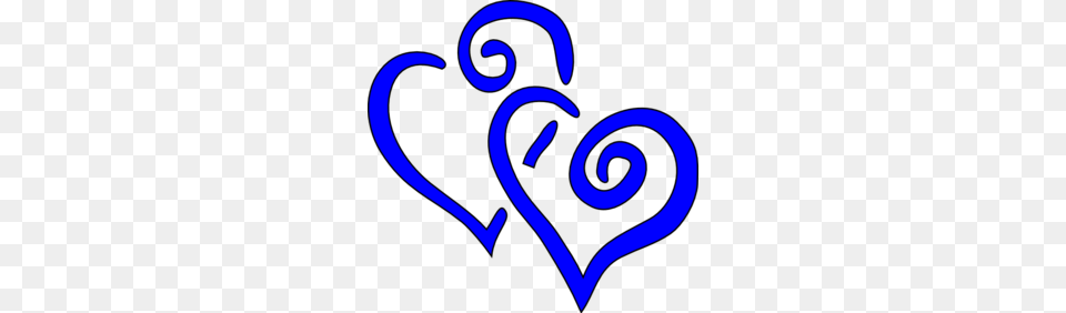 Royal Blue Intertwined Hearts Clip Art, Heart Free Png