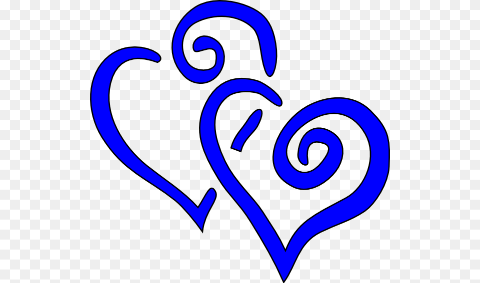 Royal Blue Intertwined Hearts Clip Art, Heart Free Transparent Png