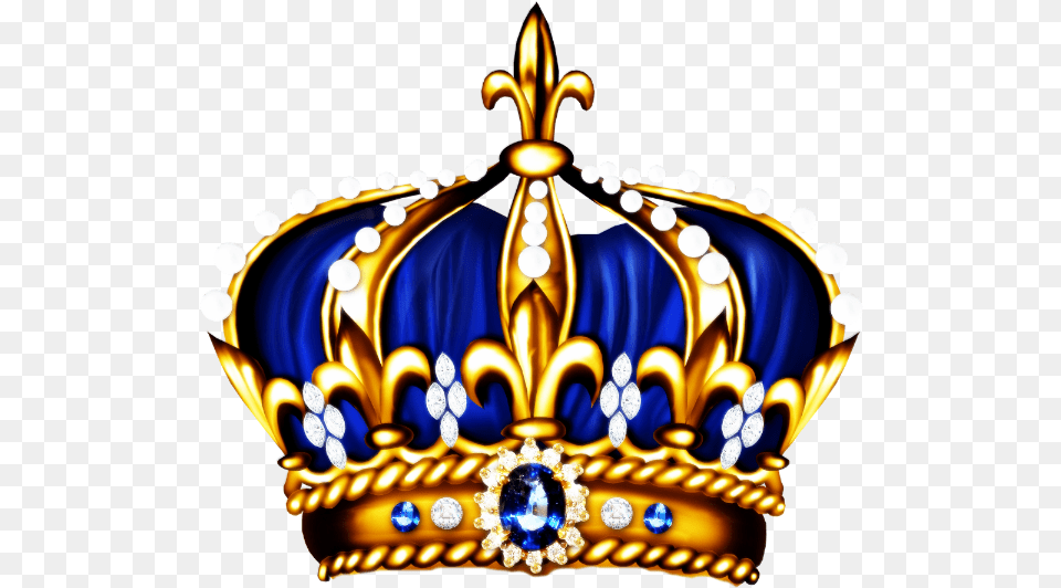 Royal Blue Prince Baby Shower Gold Crown Blue And Gold Crown, Accessories, Chandelier, Jewelry, Lamp Free Png Download