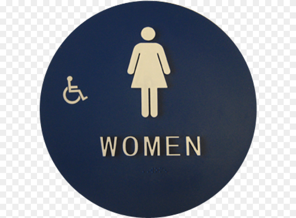 Royal Blue Quotadaquot 12quot Rd Women Restroom Sign, Symbol, Disk, Road Sign Free Transparent Png