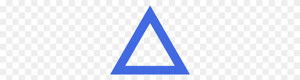 Royal Blue Triangle Outline Icon Png Image