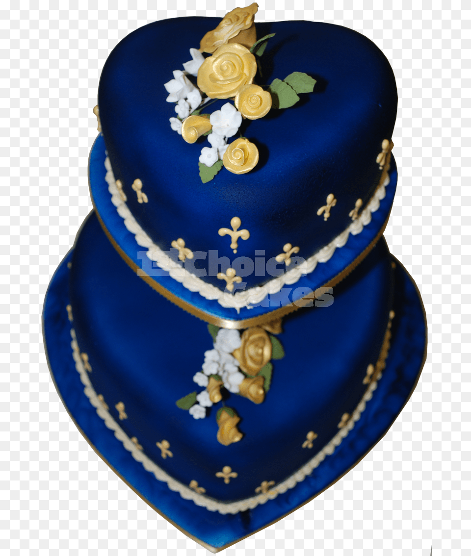 Royal Blue Two Tier Wedding Cakes Bnh, Birthday Cake, Cake, Cream, Dessert Png