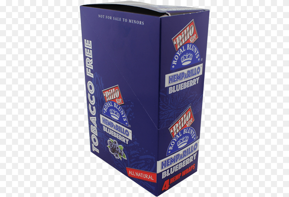 Royal Blunts Rillo Size Hemp Wraps Blueberry Flavor Carton, Box, Cardboard Free Transparent Png