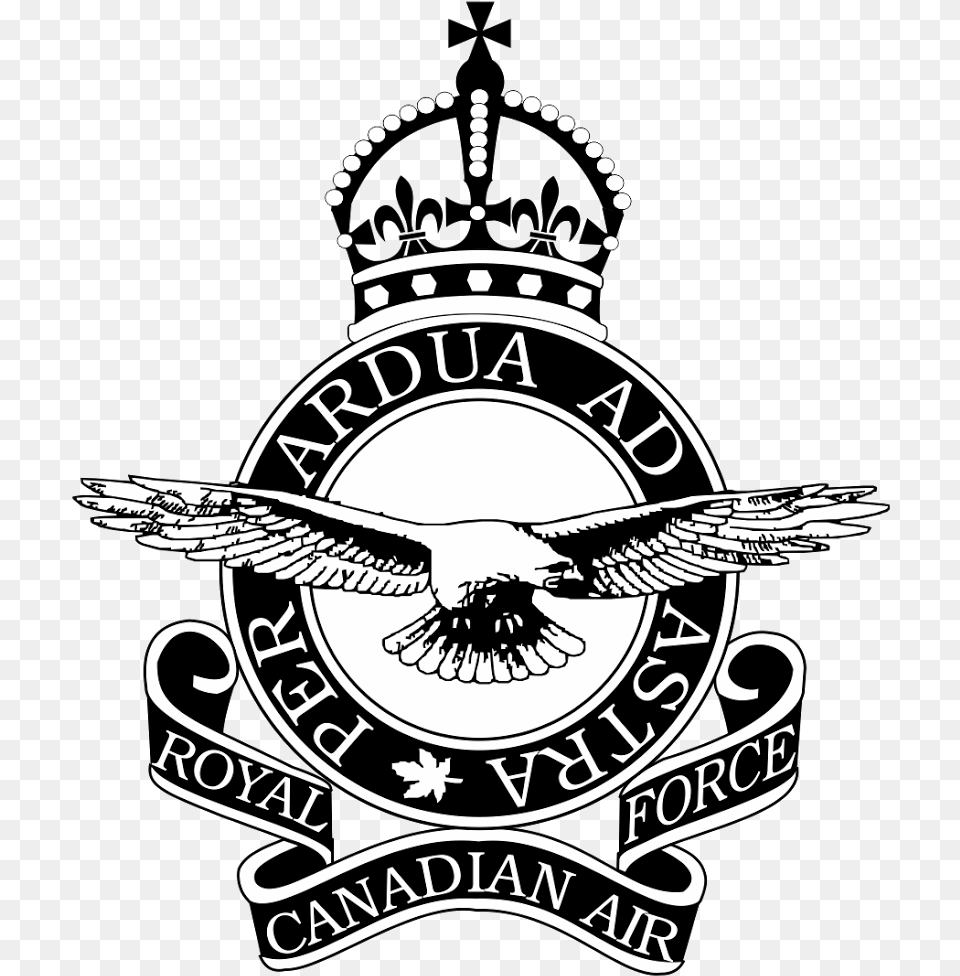 Royal Canadian Air Force Logo Vector Royal Canadian Air Force, Emblem, Symbol, Aircraft, Airplane Free Transparent Png