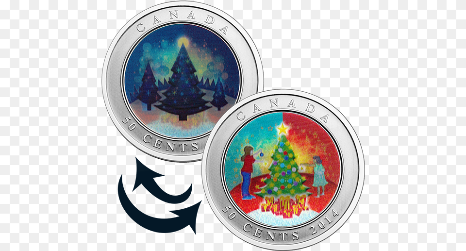 Royal Canadian Mint Christmas Coins, Person Free Png Download