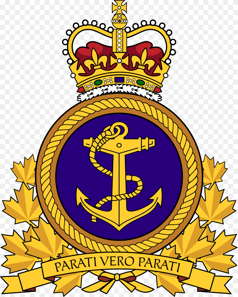 Royal Canadian Navy Canadian Armed Forces Logo, Badge, Emblem, Symbol, Electronics Png Image