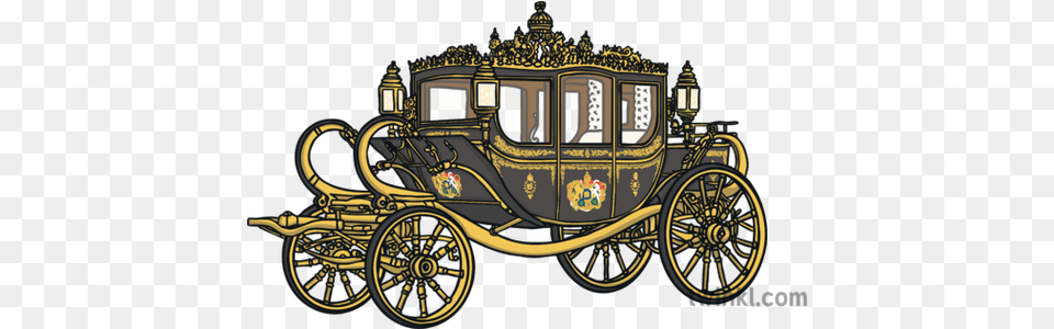 Royal Carriage Queen Ks1 Illustration Twinkl Royal Carriage, Transportation, Vehicle, Bulldozer, Machine Free Png Download