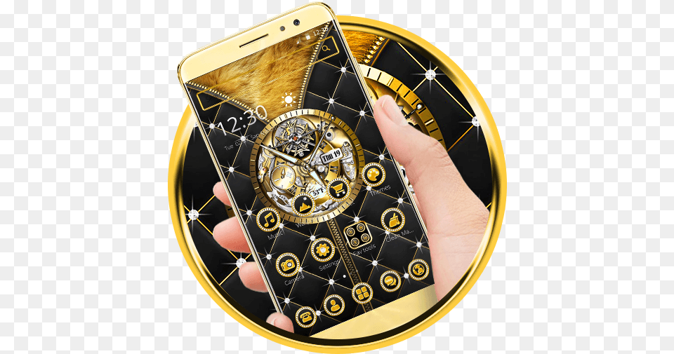 Royal Clock Gold Luxury For Android Download Cafe Bazaar Rugged, Electronics, Phone, Mobile Phone, Photography Free Transparent Png
