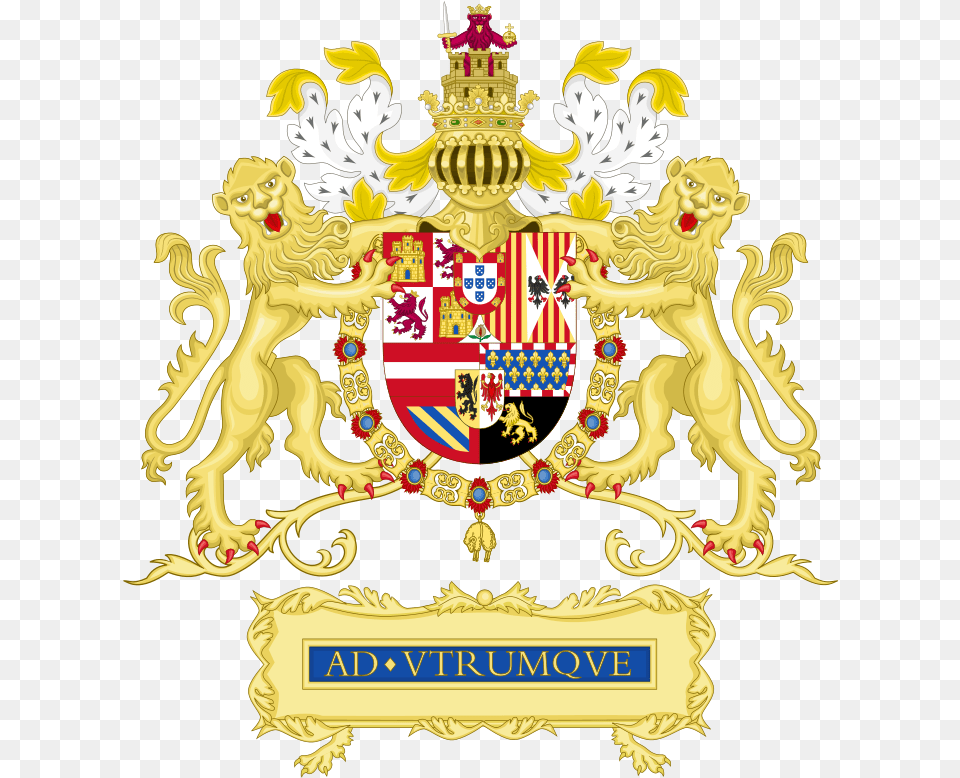 Royal Coat Of Arms Of Spain, Emblem, Symbol, Logo, Badge Free Png
