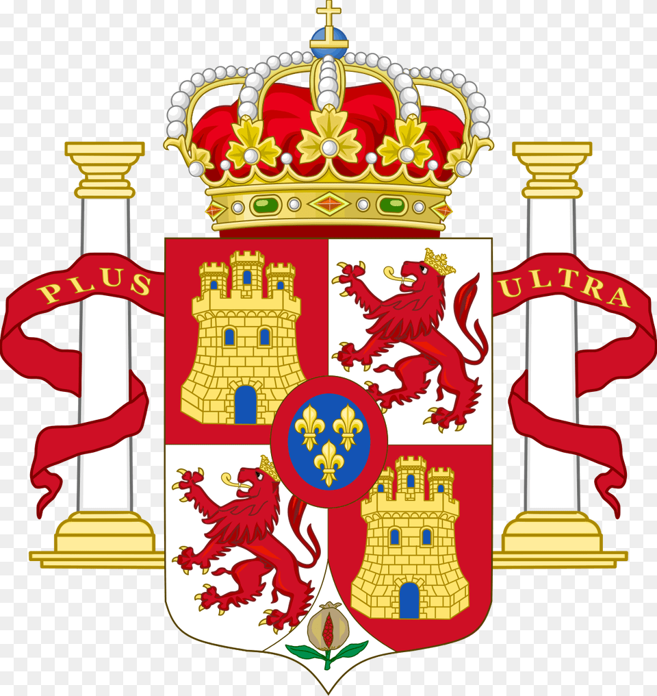 Royal Coat Of Arms Of Spain, Emblem, Symbol Free Png