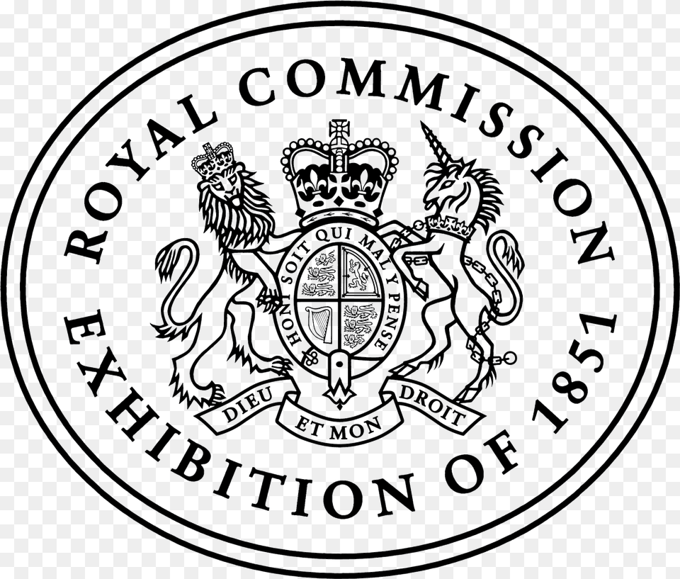 Royal Commission 1851 Logo, Emblem, Symbol, Blackboard Free Transparent Png