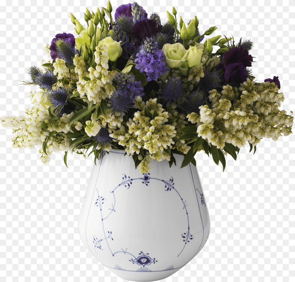 Royal Copenhagen Blue Fluted Vase Large, Flower, Flower Arrangement, Flower Bouquet, Plant Free Png Download