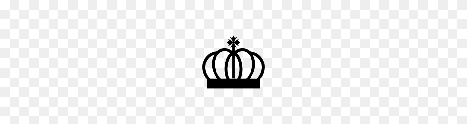 Royal Crown Curved Lines With Cross Symbol Pngicoicns Icon, Accessories, Jewelry, Stencil, Food Free Png Download