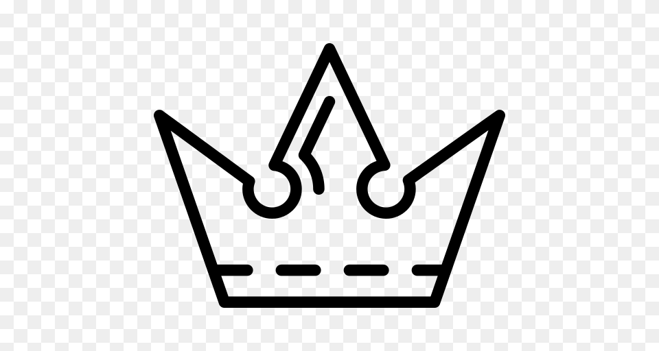 Royal Crown Outline Design Icon, Gray Free Png