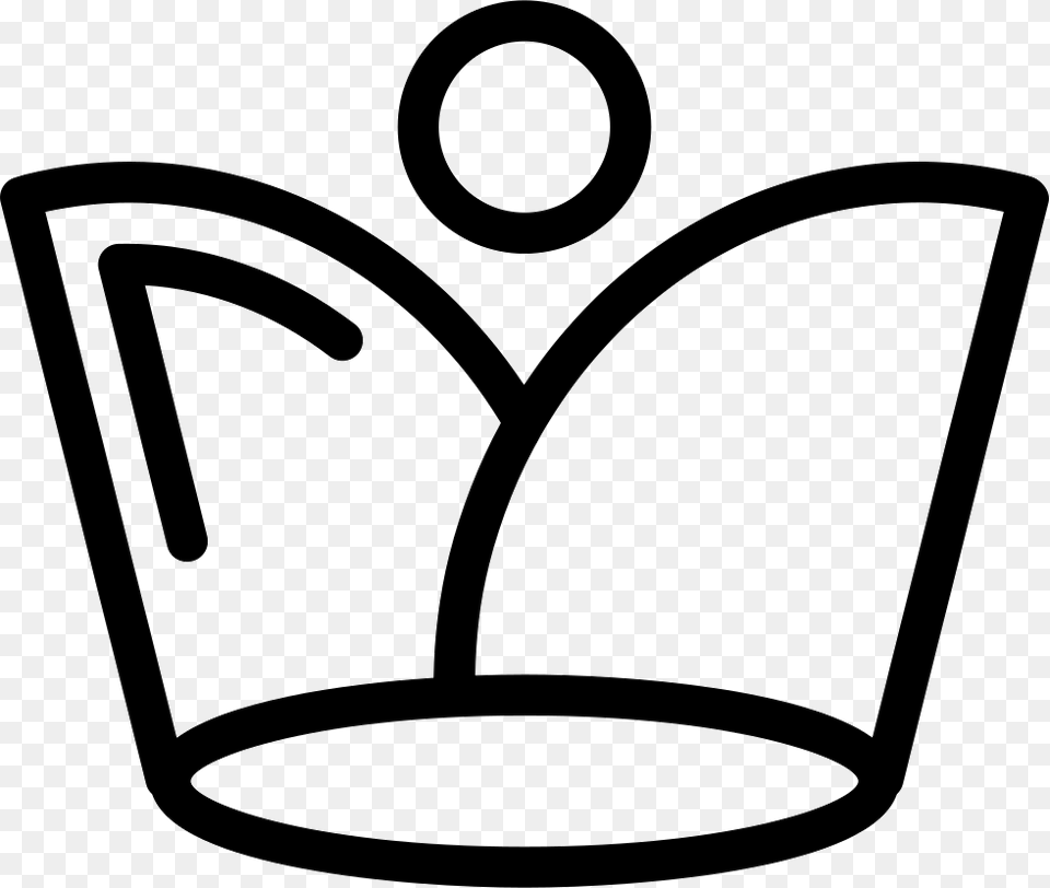 Royal Crown Outline Variant With Circle Shape Icon, Accessories, Jewelry, Stencil, Smoke Pipe Free Png