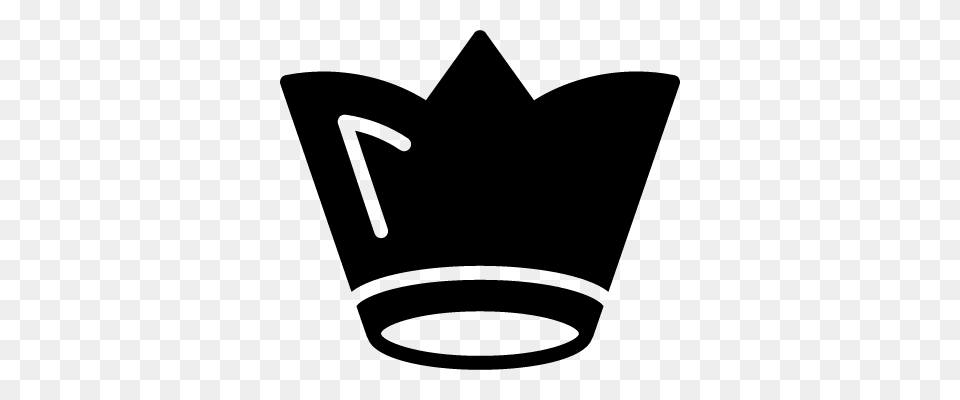 Royal Crown Silhouette With White Detail Vectors Logos, Gray Png