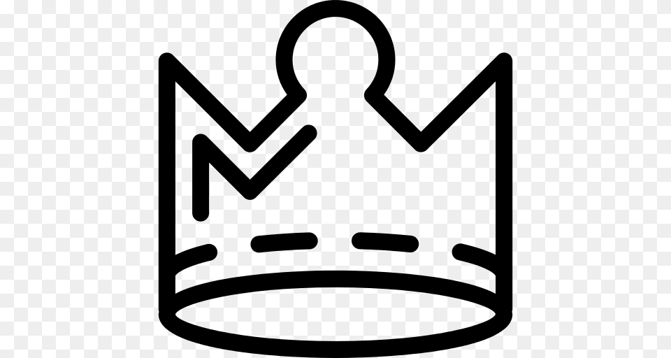Royal Crown Variant With White Details Icon, Gray Png Image