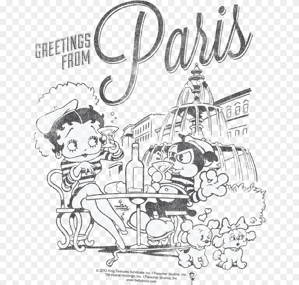 Royal Drawing Kid Betty Boop In Paris, Book, Comics, Publication, Person Png