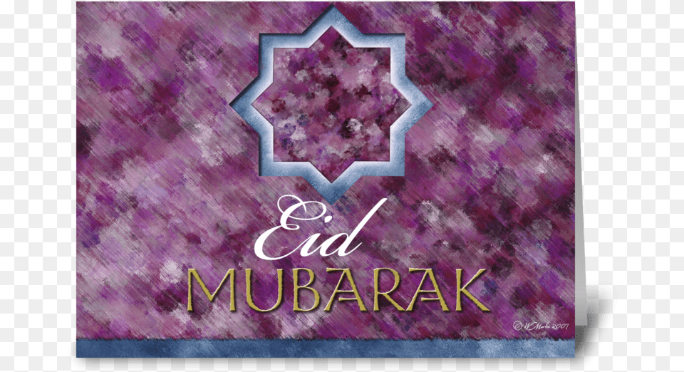 Royal Eid Mubarak Greeting Card Card Greeting Card Poster, Purple, Home Decor, Cross, Symbol Free Transparent Png