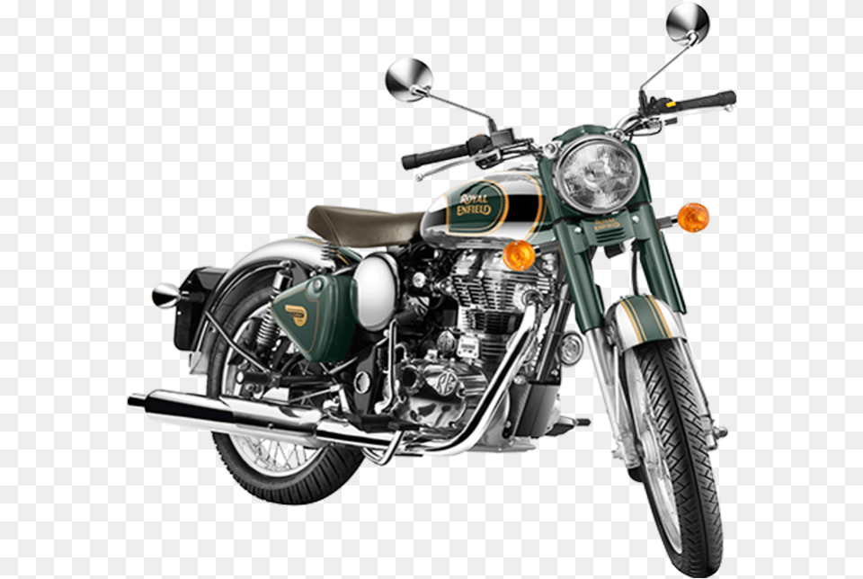 Royal Enfield Classic Chrome Green Royal Enfield Classic 500 Chrome Green, Machine, Motorcycle, Transportation, Vehicle Free Png Download