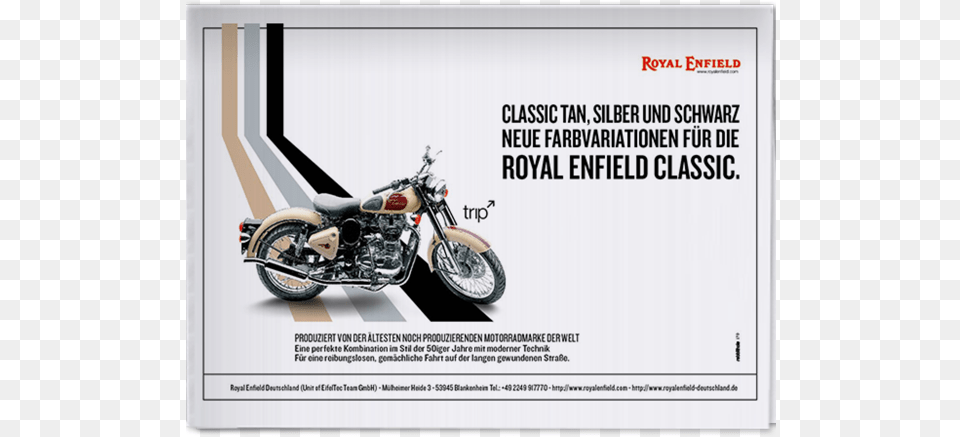 Royal Enfield Is The Oldest Continuous Production Motorcycle Motorcycle, Advertisement, Machine, Poster, Spoke Png Image