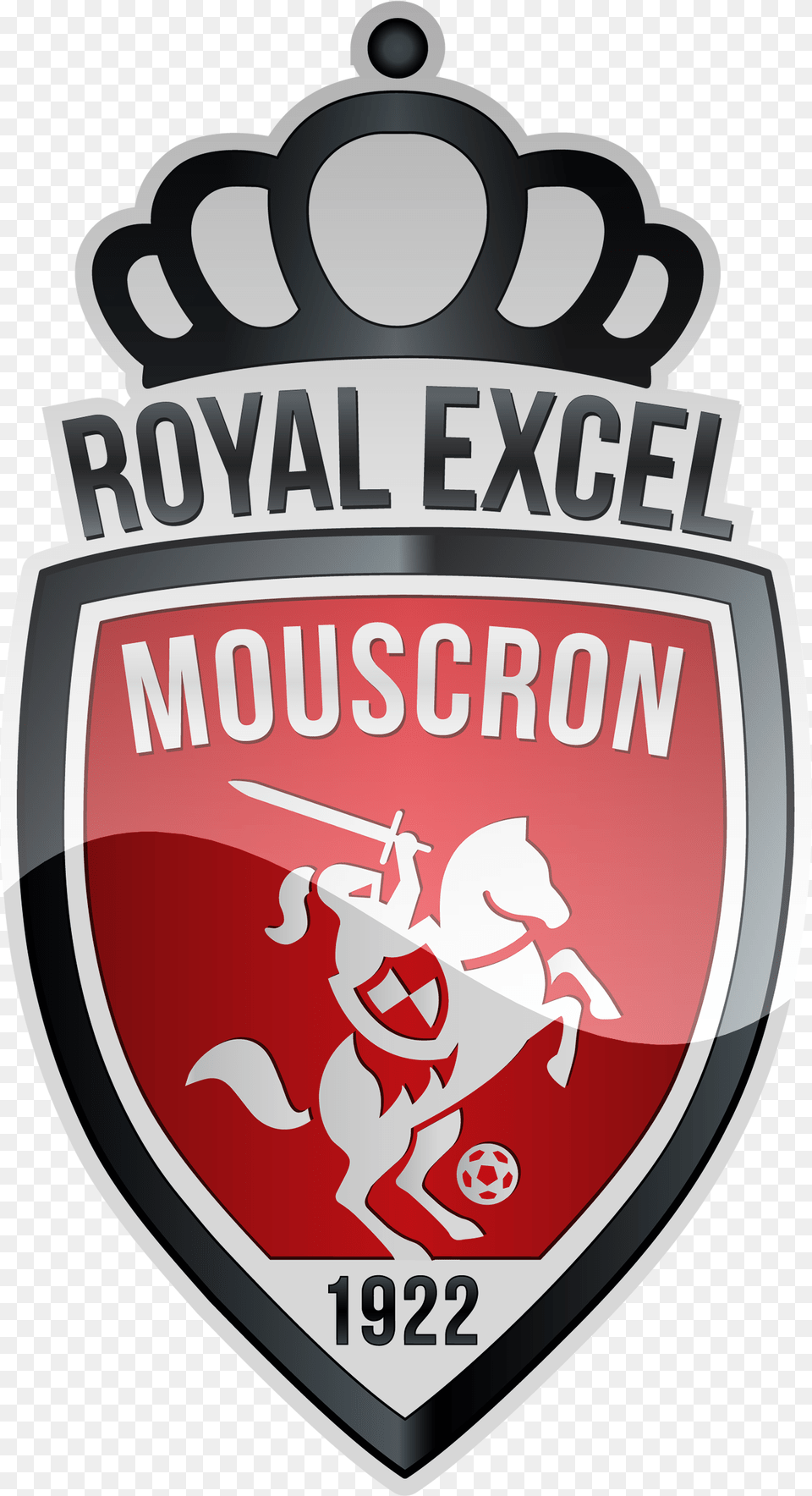 Royal Excel Mouscron Hd Logo Football Logos Royal Excel Mouscron Logo, Badge, Symbol, Food, Ketchup Png