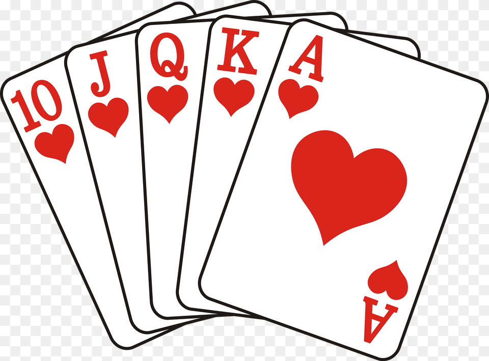 Royal Flush Heart Suit Clipart, First Aid, Gambling, Game Free Png Download