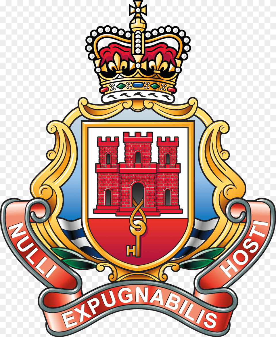 Royal Gibraltar Regiment Royal Engineers Cap Badge, Emblem, Symbol, Logo, Dynamite Free Png