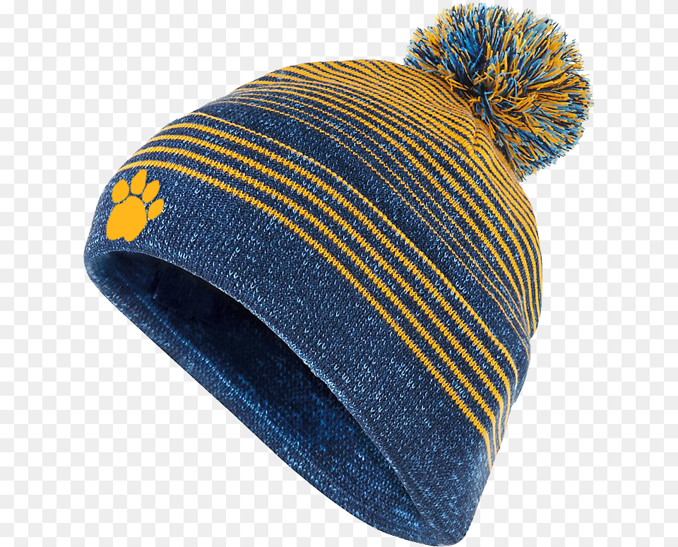 Royal Gold Snow Hat Beanie, Cap, Clothing Png Image