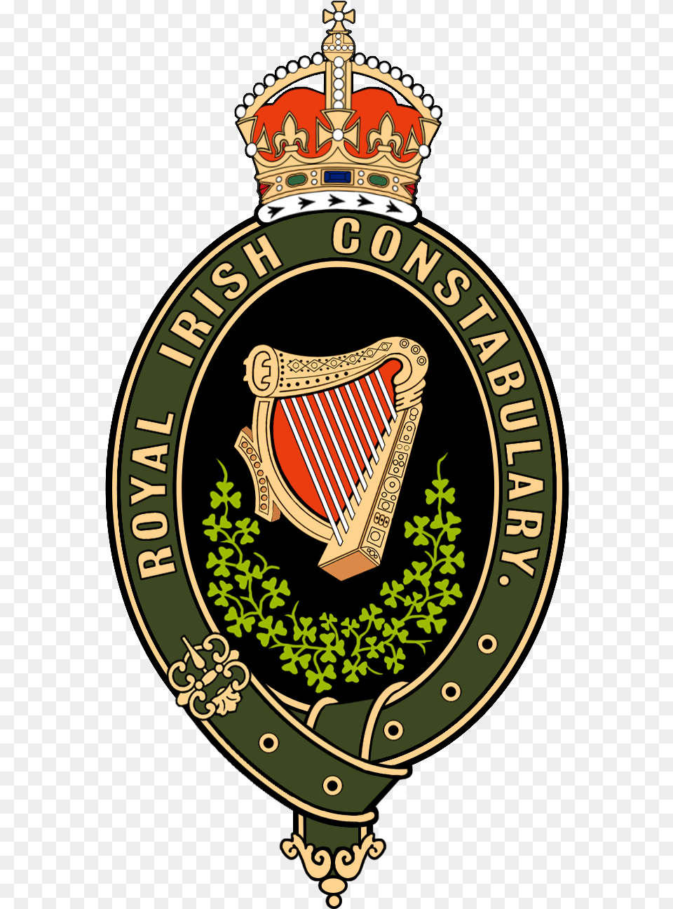 Royal Irish Constabulary Badge House Of Xtravaganza Logo, Symbol, Musical Instrument, Harp Free Png