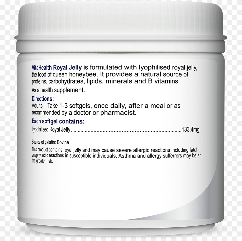 Royal Jelly Plastic, Jar, Text, Bottle, Shaker Free Png
